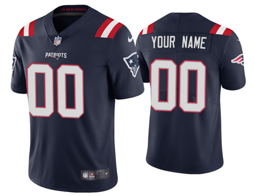 Men's New England Patriots New Navy ACTIVE PLAYER Custom Vapor Untouchable Limited Stitched NFL Jersey